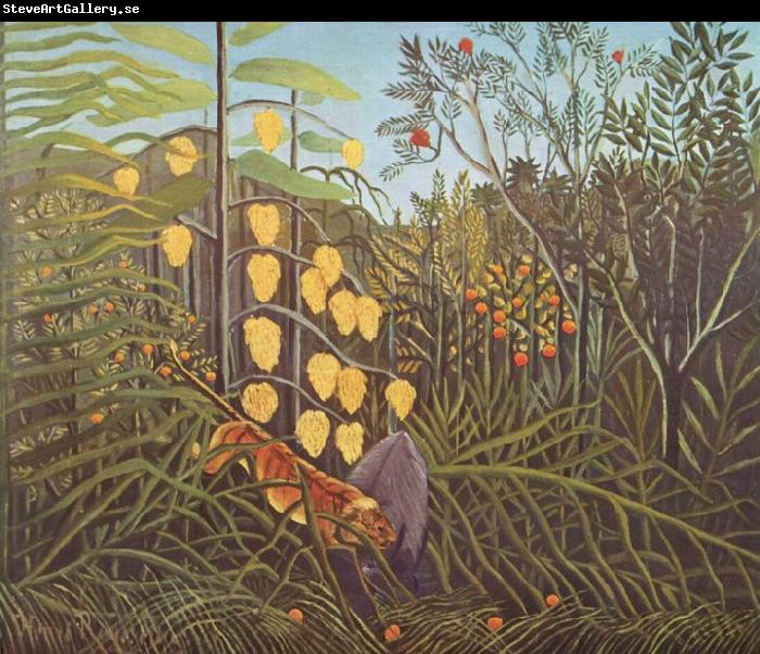 Henri Rousseau Struggle between Tiger and Bull